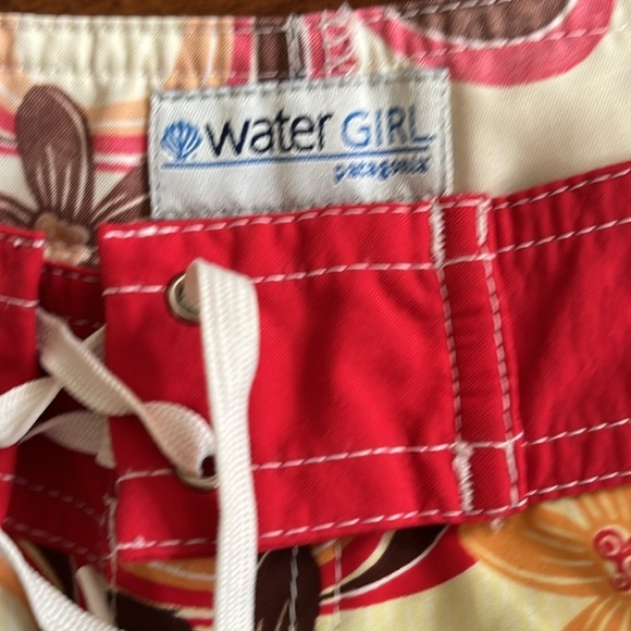 Patagonia Water Girl capri Pants surfer board style tie close Hibiscus - Picture 3 of 6